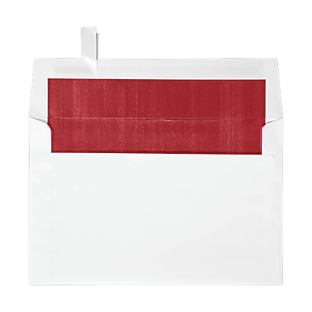 LUX Invitation Envelopes, A9, Peel & Press Closure, Red/White, Pack Of 500