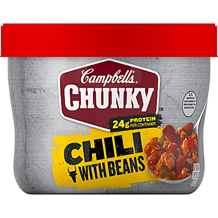 Campbell's Chunky Roadhouse Beef And Bean Chili, 15.25 Oz, Case Of 8 Bowls