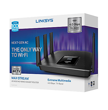 Linksys® 802.11ac, Wireless Gateway Router, AC4000