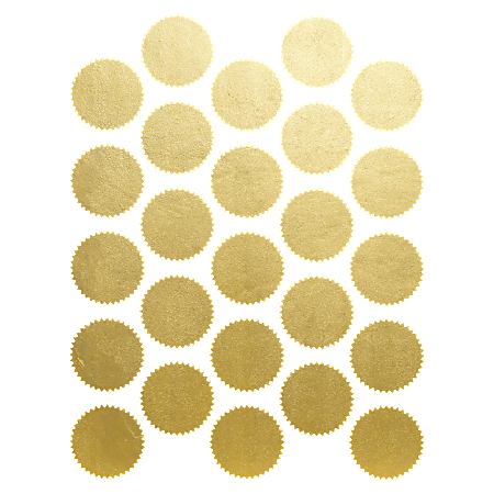 St. James Design Bond™ Imprintable Gold Foil Seals, 1 3/4" Diameter, Pack Of 200