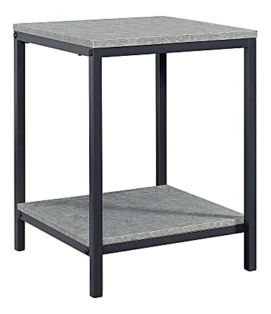 Sauder® North Avenue Side Table, 20"H x 15-1/2"W x 15-1/2"D, Faux Concrete