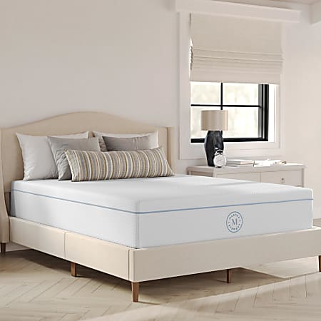 Martha Stewart SleepComplete 12 Inch Medium Dual Action Cooling Gel and Green Tea Memory Foam Mattress, Queen - CLMODD12Q