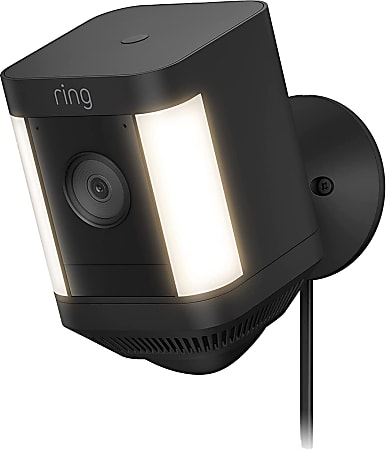 Ring Spotlight Cam Plus Plug-In, 4.96"H x 2.72"W x 2.99"D, Black
