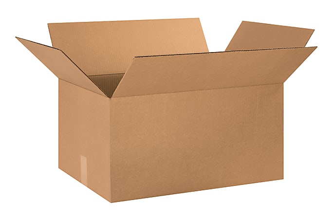Partners Brand Corrugated Boxes, 24" x 16" x 12", Kraft, Pack Of 10
