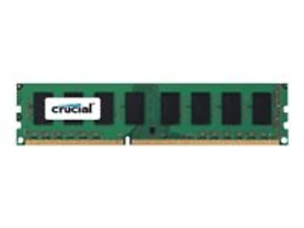 Crucial 4GB (1 x 4 GB) DDR3 SDRAM Memory Module - For Desktop PC - 4 GB (1 x 4GB) - DDR3-1600/PC3-12800 DDR3 SDRAM - 1600 MHz - CL11 - 1.35 V - Non-ECC - Unbuffered - 240-pin - DIMM