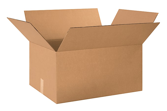 Partners Brand Corrugated Boxes, 24" x 18" x 12", Kraft, Pack Of 10