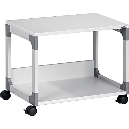 DURABLE System 48 Multifunction Trolley - 2 Shelf - 4 Casters - Plastic, Steel, Melamine Faced Chipboard (MFC) - x 23.6" Width x 17" Depth x 18.8" Height - Metal Frame - Gray - 1 Each