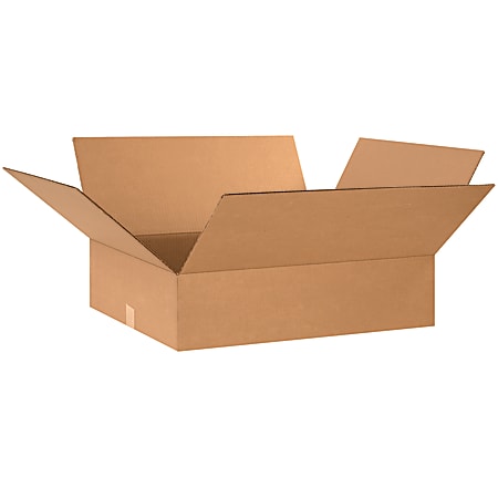Partners Brand Flat Corrugated Boxes, 24" x 20" x 6", Kraft, Pack Of 10
