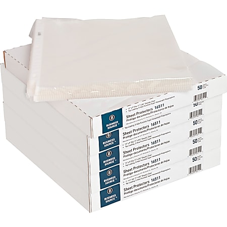 Business Source Top-Loading Poly Sheet Protectors - For