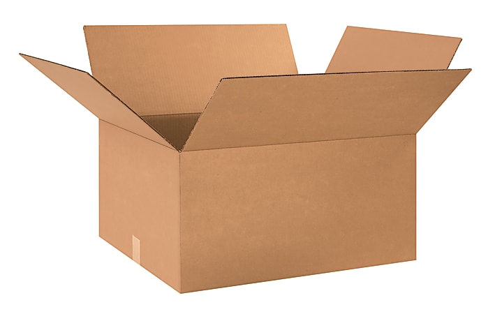 Partners Brand Corrugated Boxes, 24" x 20" x 12", Kraft, Pack Of 10