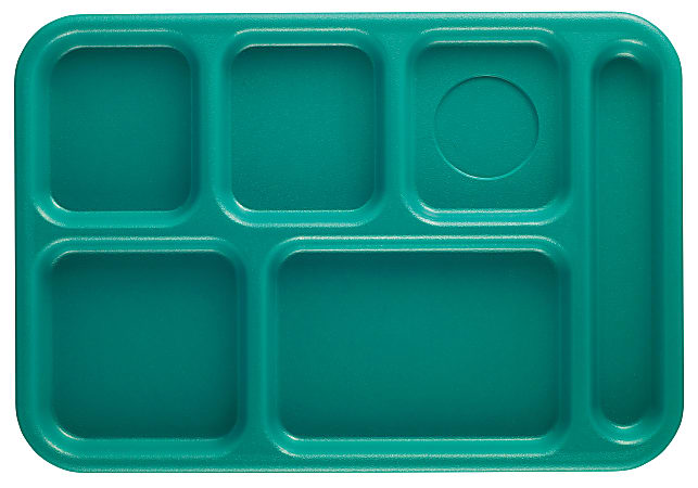 Cambro Co-Polymer® Compartment Trays, Teal, Pack Of 24 Trays