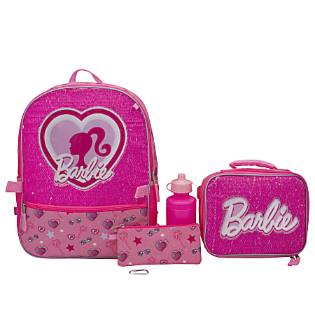Accessory Innovations Barbie 5-Piece Backpack Set, Pink