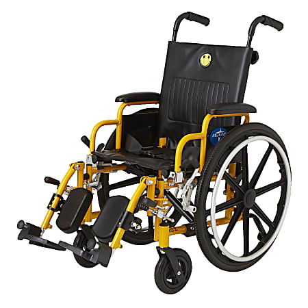 Medline Kidz Pediatric Wheelchair, Yellow