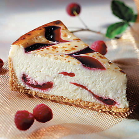 Sweet Street Desserts 10" Raspberry White Chocolate Cheese Brulee, 14 Servings