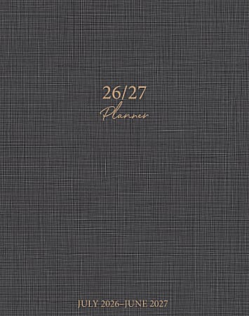 Willow Creek Press Monthly Academic Booklet Planner, 7-1/2" x 9-1/2", Graphite Grid, July 2026 - June 2027, Total Qty 1