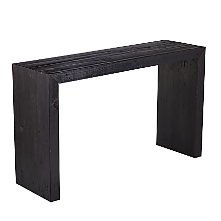 Sei Bletherston Console Table Black, Black Reclaimed Wood Side Table