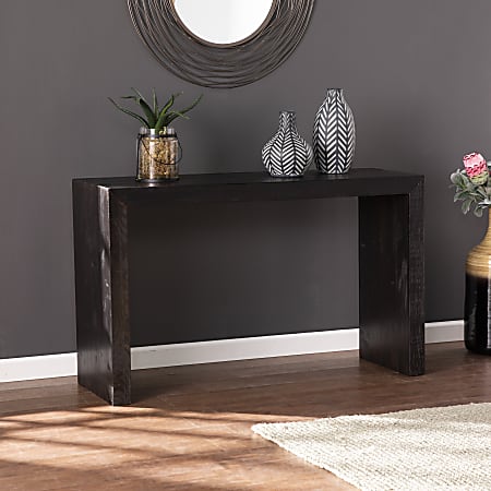 Carson carrington blythe black best sale reclaimed wood console table