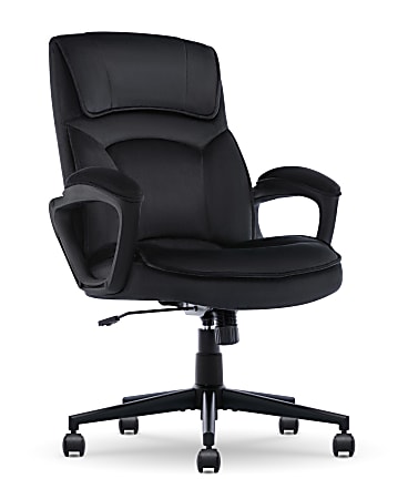 Serta&reg; Comfort Classic Ergonomic Fabric High-Back Executive Office Chair, Black