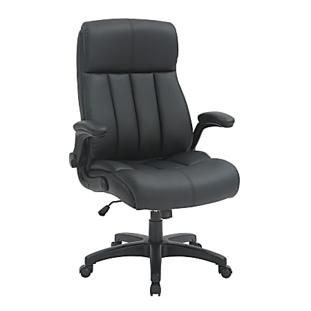 Techni Mobili RTA-4902-BK Faux Leather Executive Office Chair, Black