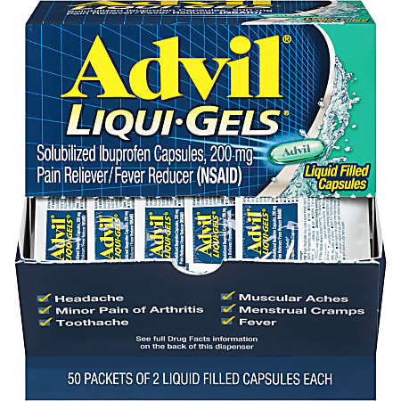 Advil Liqui-Gels - For Pain, Headache, Backache, Menstrual