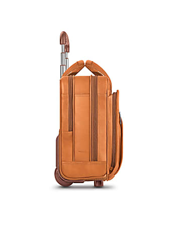 Solo Walker Leather Rolling Case for 15.6 Laptops Tan