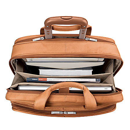 Solo Rolling Laptop Computer Case, Tan