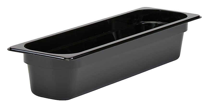 Cambro Camwear 1/2 x 4" Long Food Pans, Black, Set Of 6 Pans