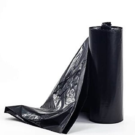 MultiPlast Systems Low Density Can Liners, 2 mil, 60 Gallon, 58 x 38 , 20% Recycled, Black, 10 Bags Per Pack, Case Of 10 Packs