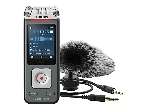 Philips Digital Voice Tracer DVT7110 - Voice recorder - 8 GB - chrome, anthracite