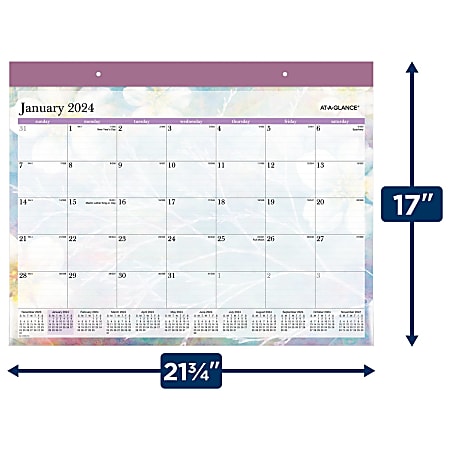 At-A-Glance Dreams Monthly Desk Pad Calendar, Standard - View #3