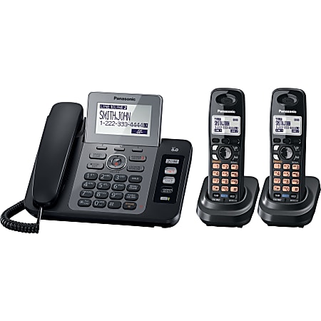 Panasonic® KX-TG9472B DECT 6.0 Expandable Cordless Phone System With Digital Answering System