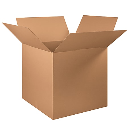 Partners Brand Corrugated Cube Boxes, 32"L x 32"W x 32"H, Kraft, Pack Of 5