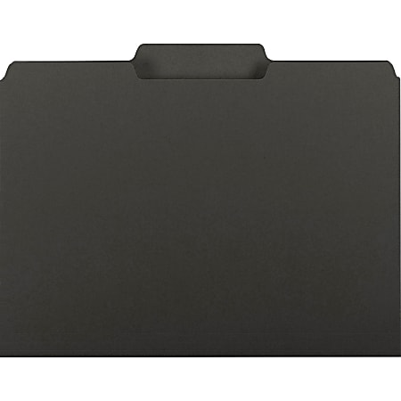 Smead® 1/3-Cut Interior Folders, Letter Size, Black, Box Of 100