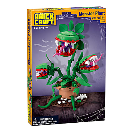 Brickcraft Monster Plant Brick Building Set, Total Qty 1