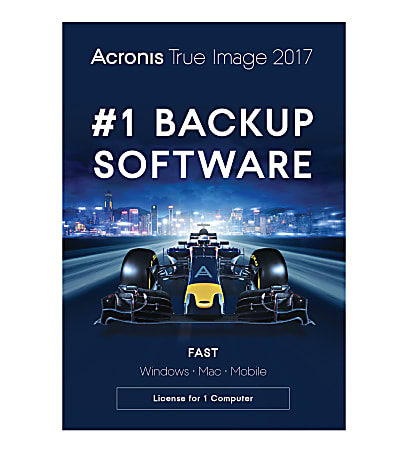 Acronis True Image 2017 Backup Software, For 1 Device, Traditional Disc