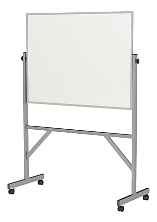 Ghent Reversible Magnetic Dry-Erase Whiteboard, 72" x 53", Aluminum Frame With Silver Finish