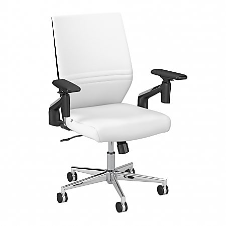 Office depot white leather chair best sale
