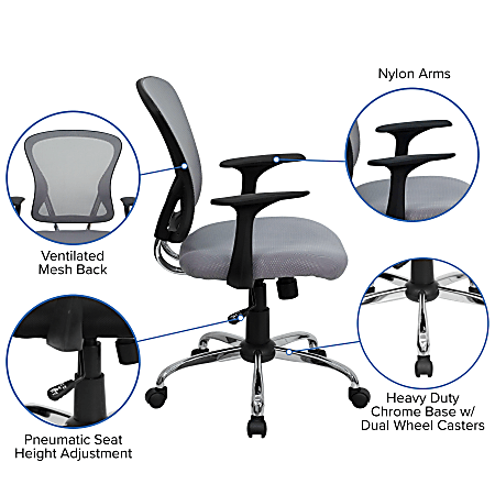 Flash furniture mesh on sale back computer chair black