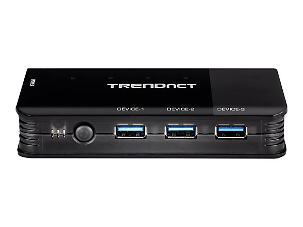 TRENDnet 4 Computer 4-Port USB 3.1 Sharing Switch, TK-U404, 4 x USB 3.1 for Computers, 4 x USB 3.1 for Devices, Flash Drive Sharing, Scanners, Printers, Mouse, Keyboard, Windows & Mac Compatible