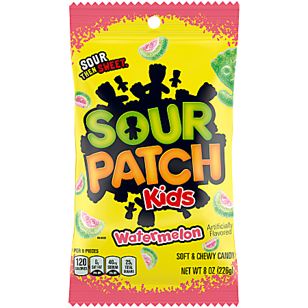 Sour Patch Kids Watermelon, 8 Oz, Pack Of 12 Bags