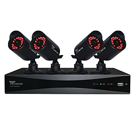Night Owl P-85-4624N 8-Channel DVR Surveillance System With 4 Indoor/Outdoor Cameras