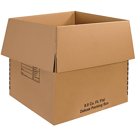 Office Depot® Brand Deluxe Packing Boxes, 24"H x 24"W x 24"D, Kraft, Pack Of 10