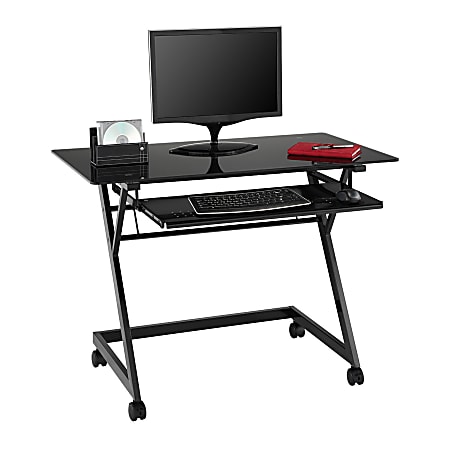 Brenton Studio Mobile Computer Station Desk, Black