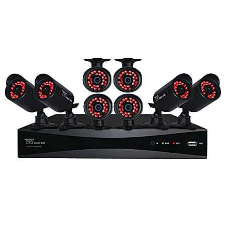 Night Owl P-85-8624N 8-Channel DVR Surveillance System With 8 Indoor/Outdoor Cameras