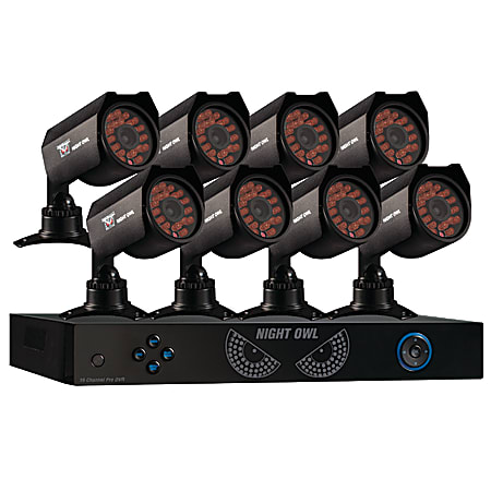 Night Owl 16-Channel Smart DVR Surveillance System With 8 Indoor/Outdoor Cameras
