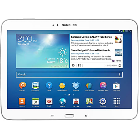 Samsung Galaxy Tab 3 GT-P5210 Tablet - 10.1" - 1 GB - Intel Atom Z2560 Dual-core (2 Core) 1.60 GHz - 16 GB - Android 4.2.2 Jelly Bean - 1280 x 800 - White