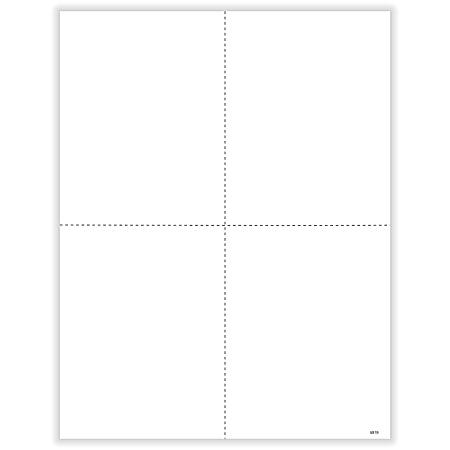 ComplyRight® W-2 Blank Tax Forms, 4-Up, With Backer Instructions, 24# Paper Stock, 8-1/2" x 11", Pack Of 500 Forms