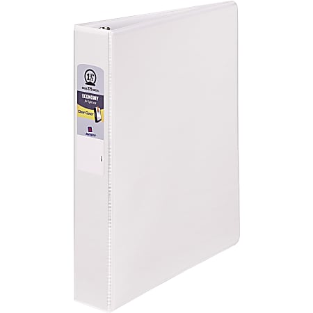 Avery® Economy View 3-Ring Binder, 1 1/2" Round Rings, White