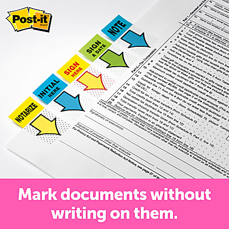 Amazon.com : Post-it Printed Message Flag,Removable, Self
