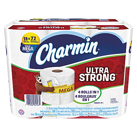 Charmin® Ultra Strong 2-Ply Toilet Paper, 308 Sheets Per Roll, Pack Of 18